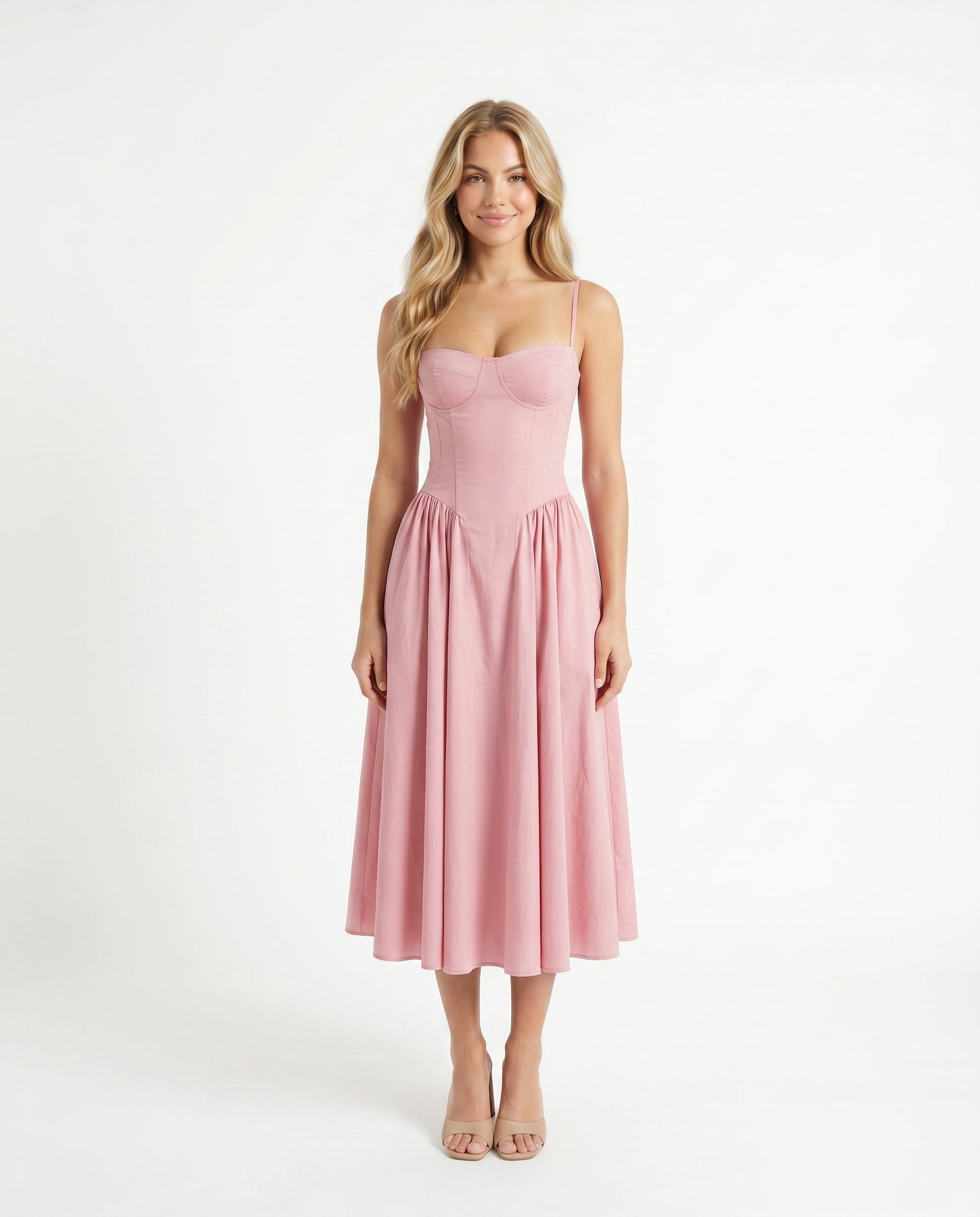 Sienna Sculpt Midi-Kleid
