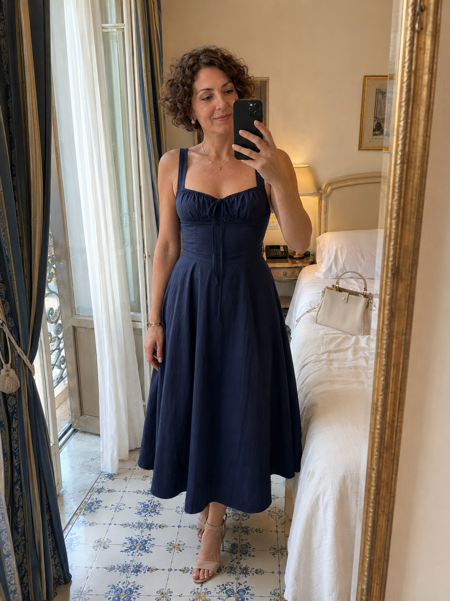 Amélie Corset Midi Dress getragen, Look 1 von 5