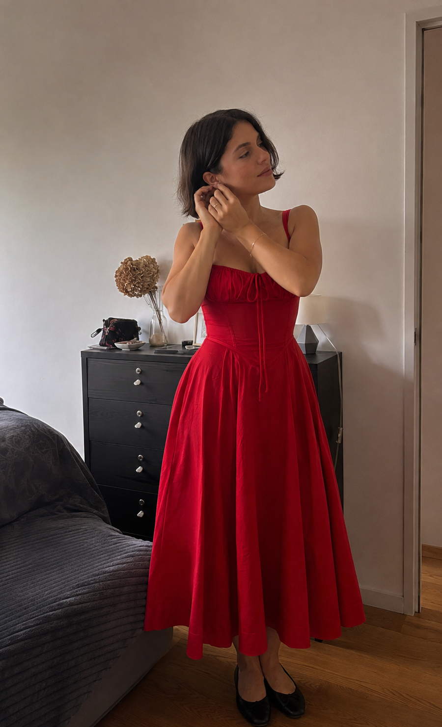 Amélie Corset Midi Dress getragen, Look 4 von 5