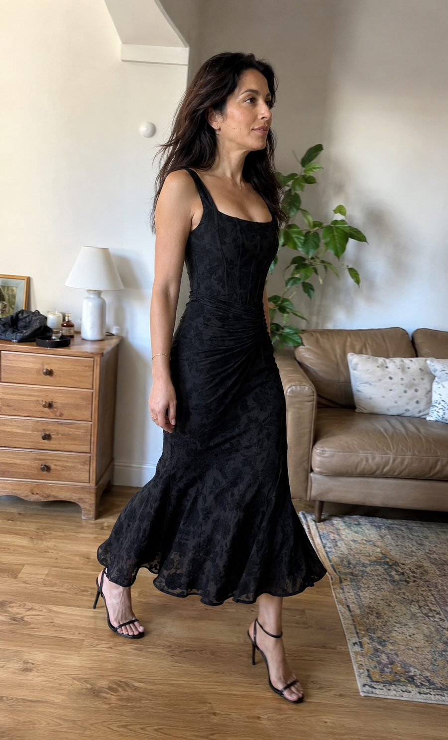 Belle Fleur Midi Dress getragen, Look 5 von 5