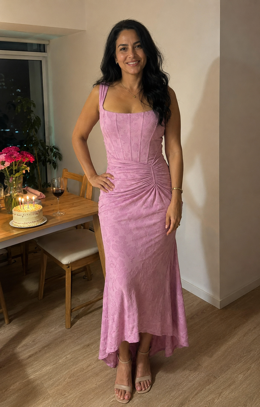 Belle Fleur Midi Dress getragen, Look 2 von 5