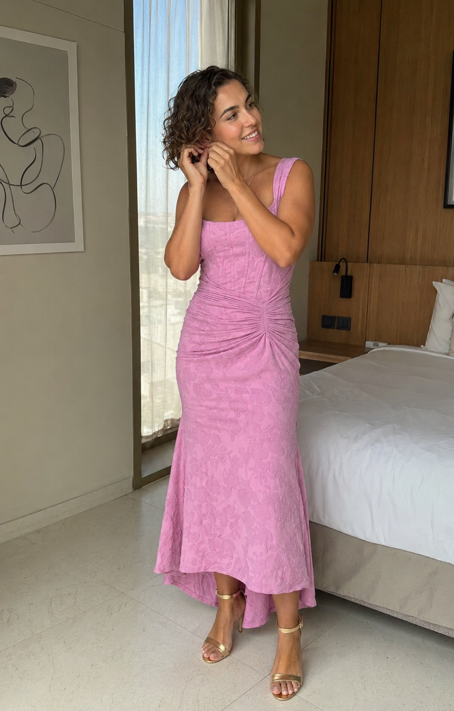 Belle Fleur Midi Dress getragen, Look 4 von 5